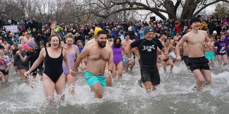 Polar bear dip 2024: Hundreds of Canadians brave cold for new year 'reboot'
