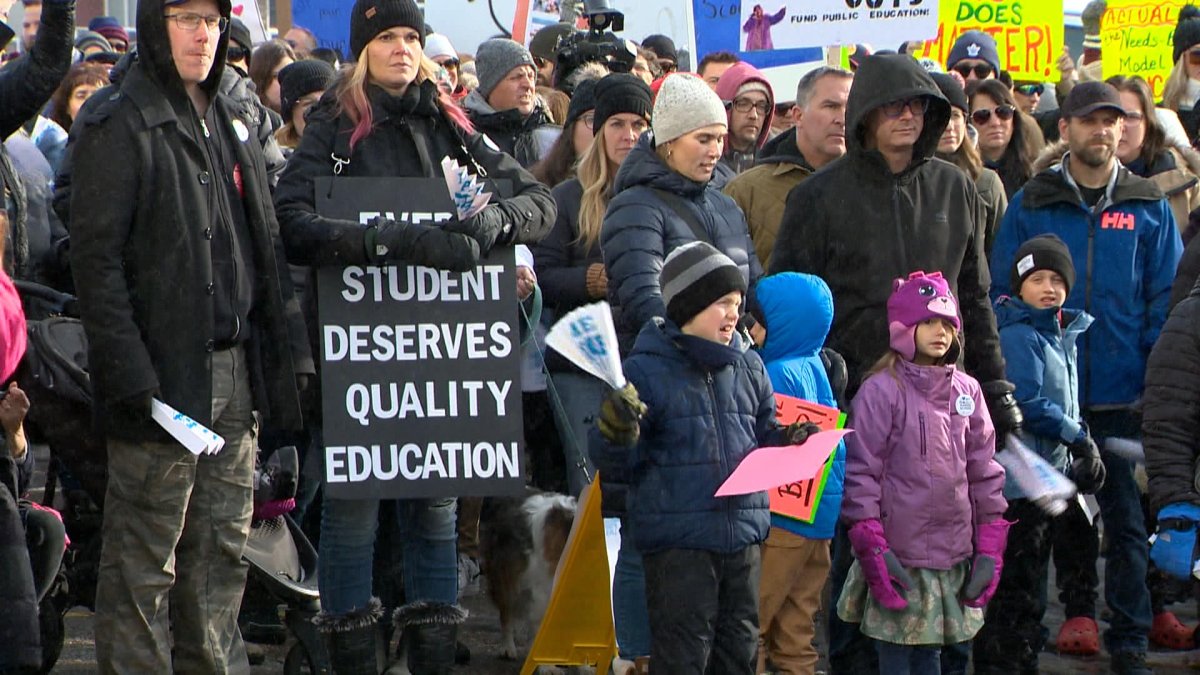 An STF protest in Saskatchewan.