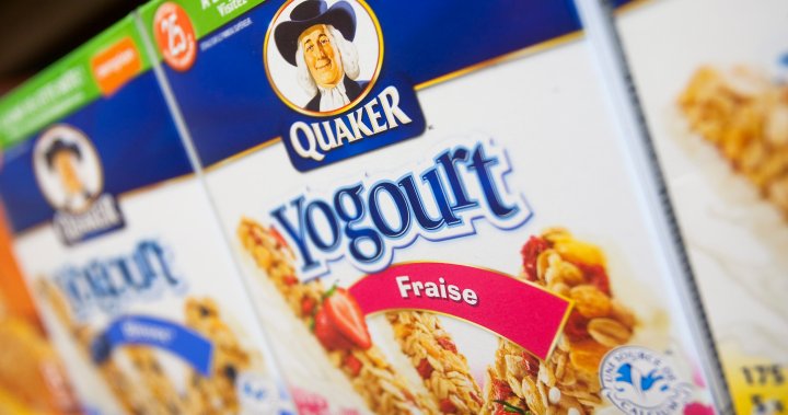 Quaker cereals, granola bars recalled in Canada over salmonella risk - National | Globalnews.ca