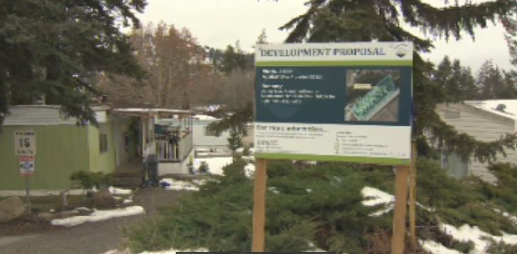 The Shady Acres Mobile Home Park on Marshall Road in West Kelowna is slated for re-development. 
