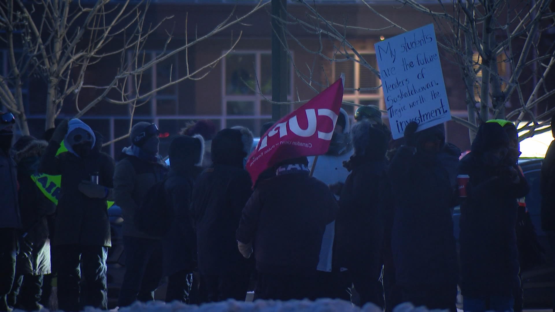 Teachers strike across Saskatchewan in one-day demonstration