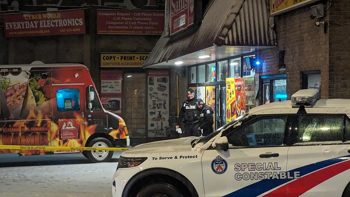 Police received reports of a shooting inside a downtown Toronto store just after 5 p.m. Saturday.