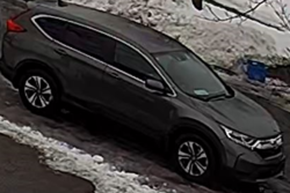 On Friday afternoon, police released a photo of a 2017-22 darker grey Honda CRV that is missing its front licence plate.