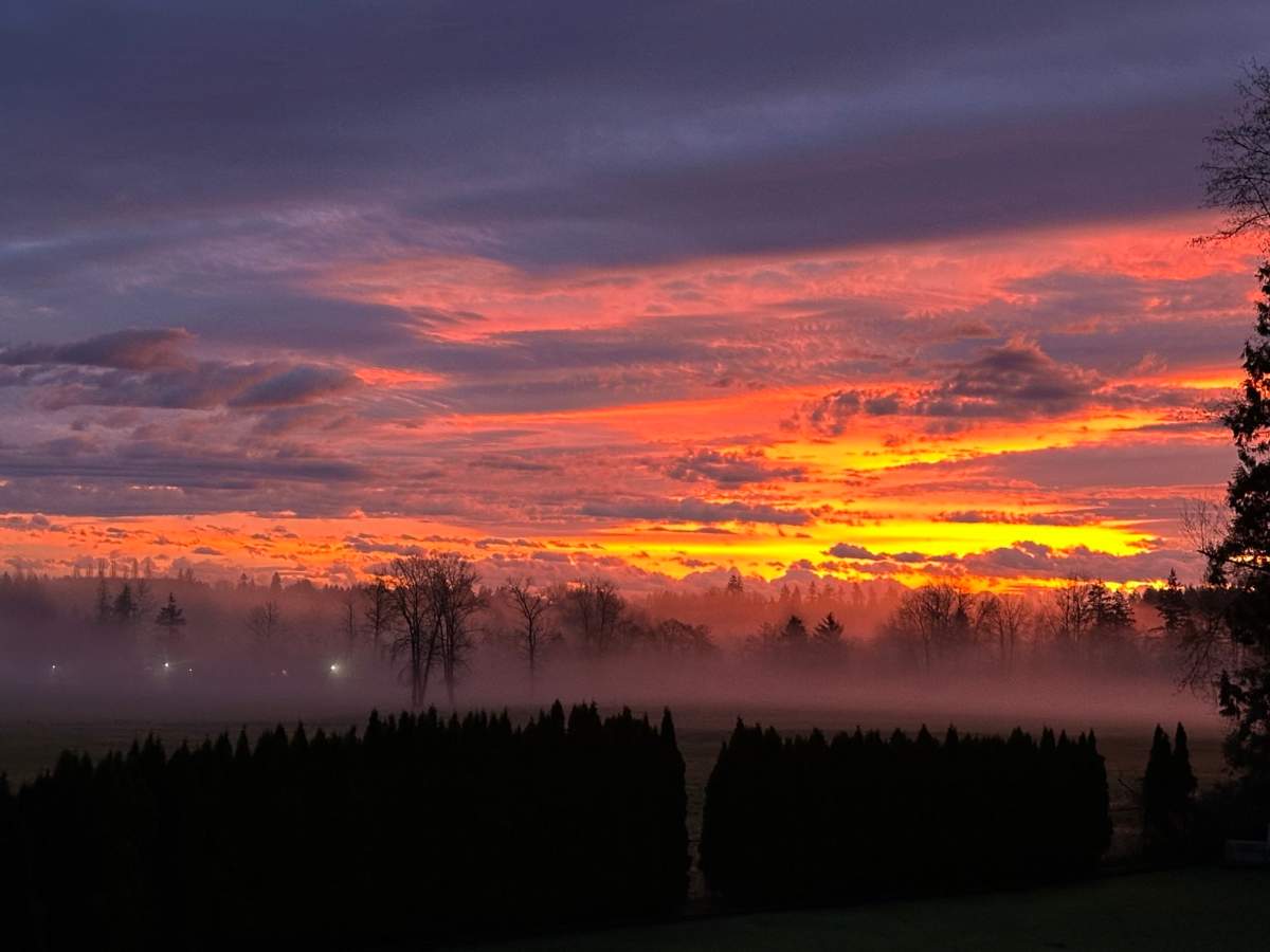 A look at the sunrise on Monday.