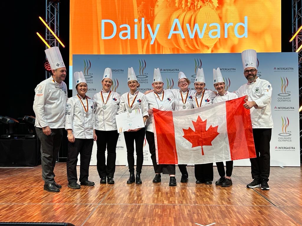 All-female culinary team from NAIT wins international IKA Culinary Olympics in Germany February 2024.