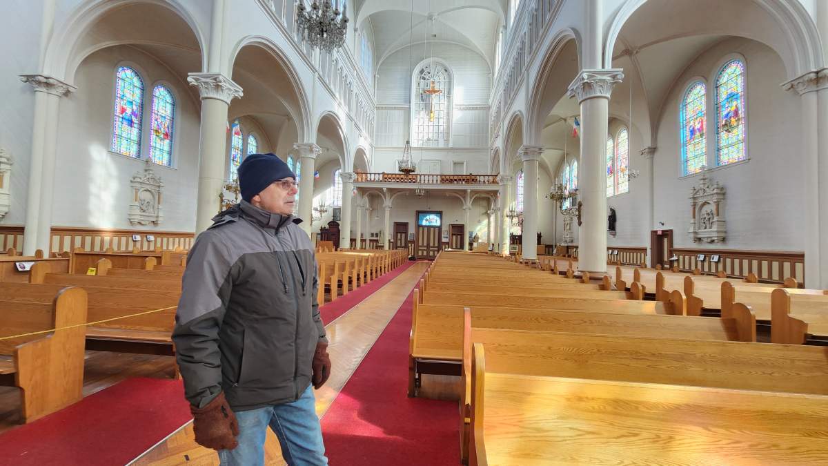 Church caretaker André Valotaire has spent many hours over the past 25 years tending to the building and giving tours to visitors to share its rich history.
