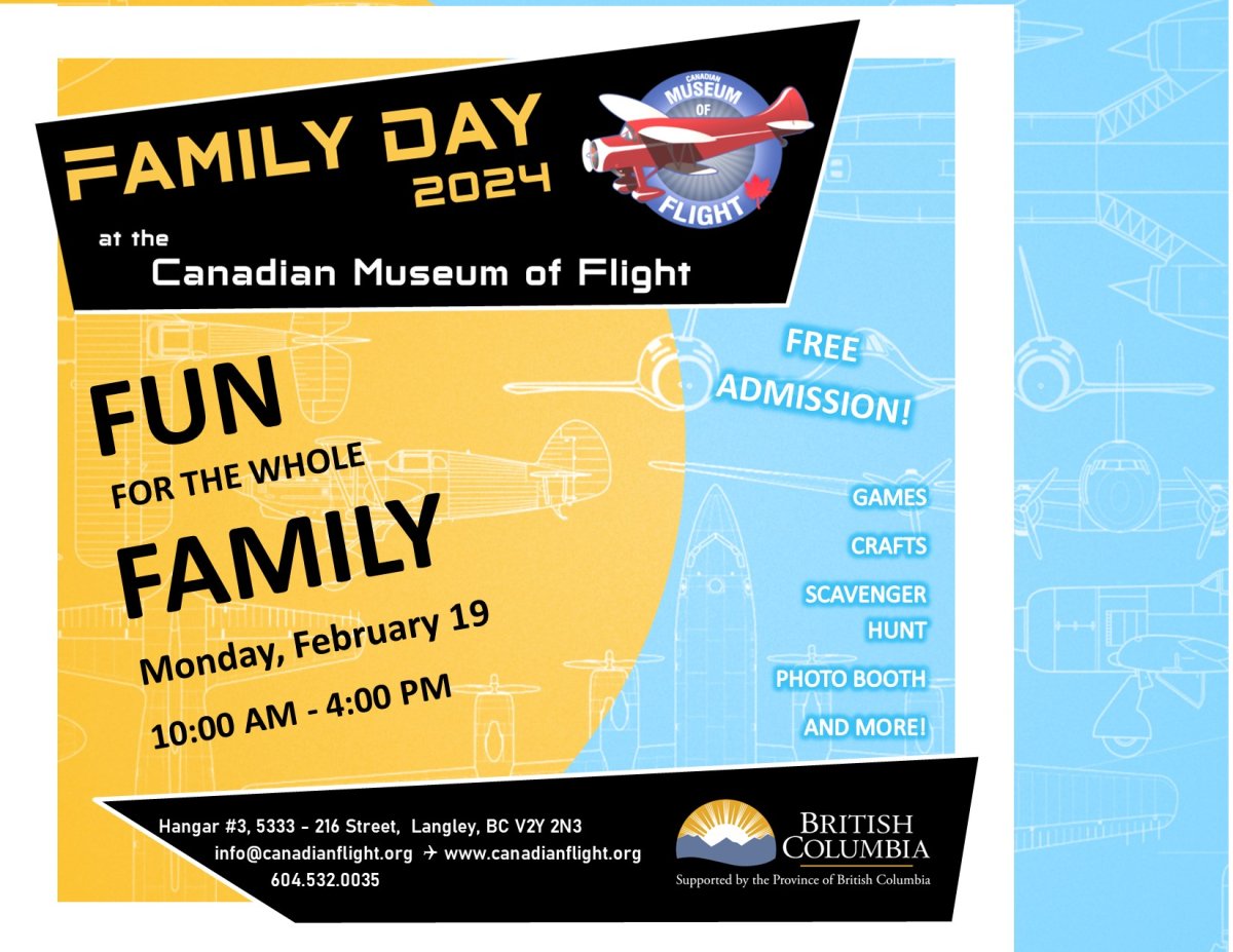 Family Day at the Canadian Museum of Flight GlobalNews Events