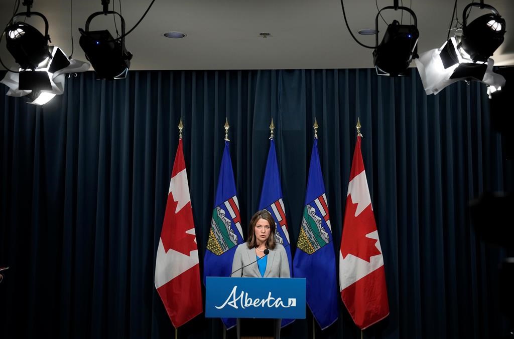 Alberta premier says there’s ‘evolving discussion’ on pronouns, trans kids