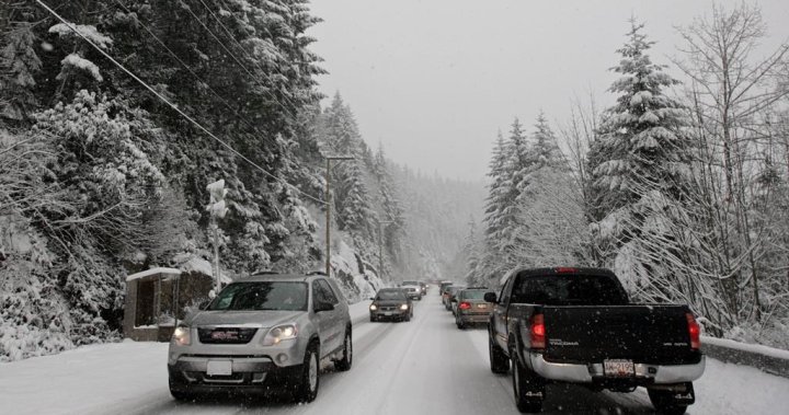 Пътуващите в Lower Mainland предупредени за дъжд и снежна смес