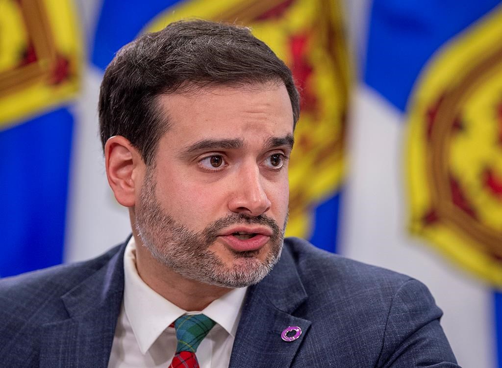 Zach Churchill responds to a question in Halifax on Monday, March 8, 2021. Nova Scotia's auditor general has filed a complaint to the RCMP against the provincial Liberal association over its "apparent concealment" of the misuse of public funds by a former party worker. 