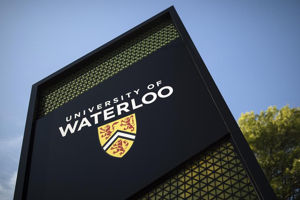  A University of Waterloo sign is shown in Waterloo, Ont., Wednesday, June 28, 2023. 