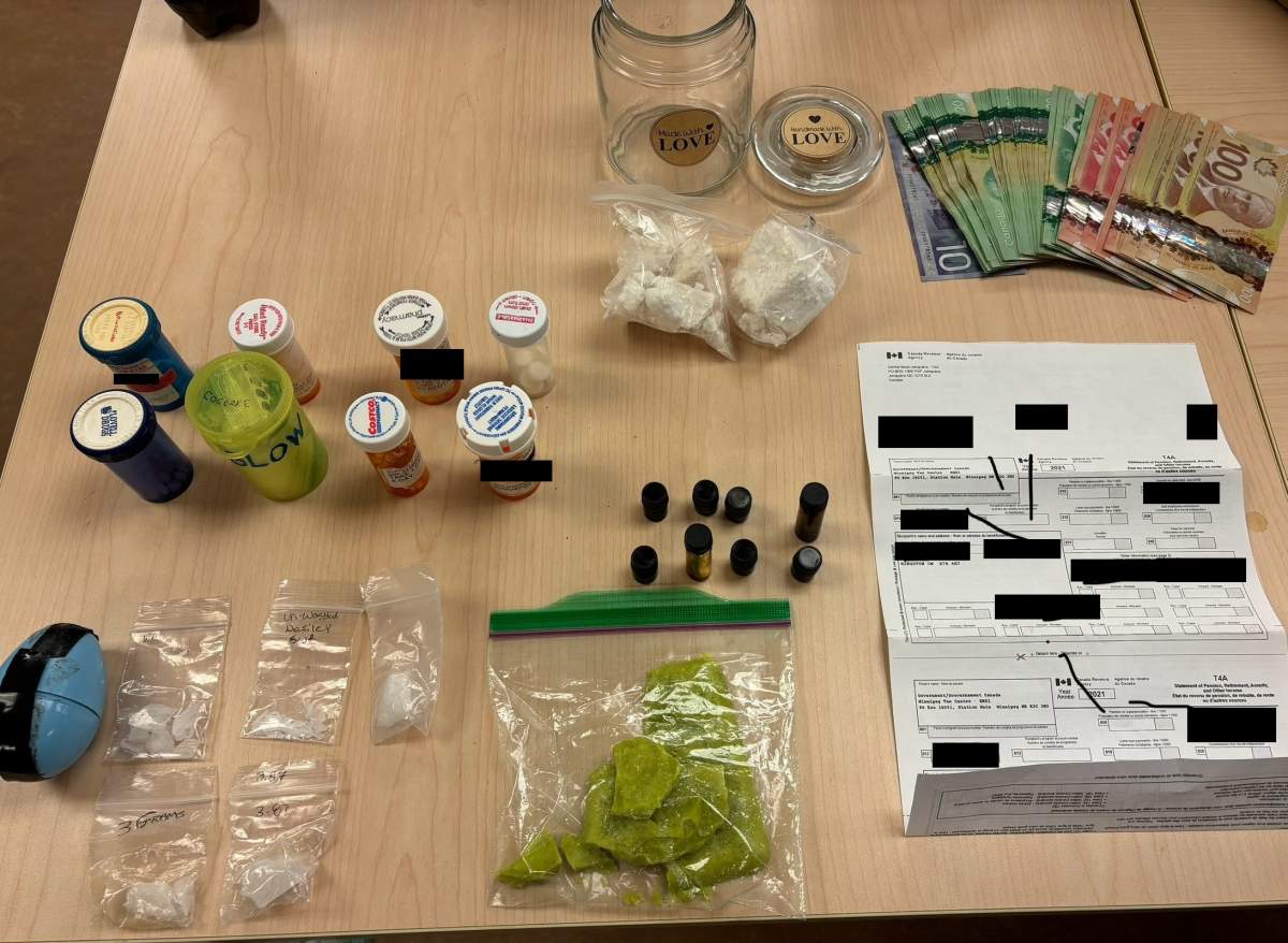 A variety of hard drugs were seized.