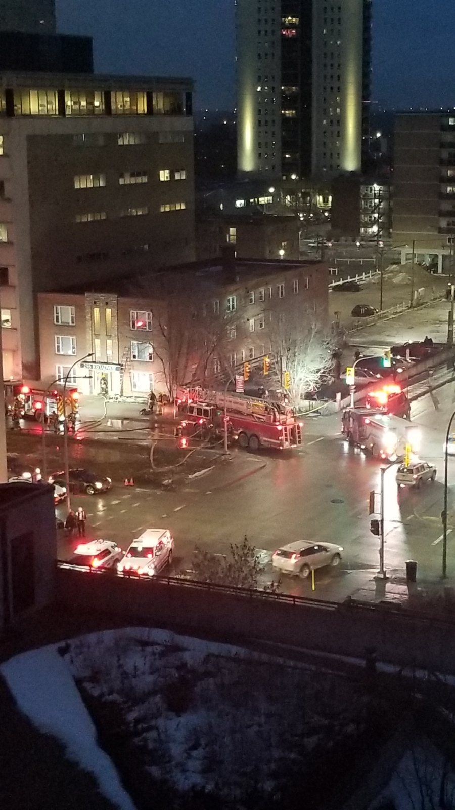 A fire broke out at a Broadway Avenue apartment Tuesday night.