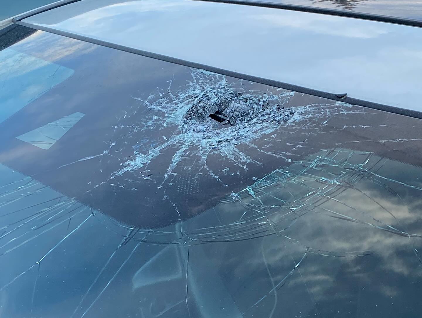 Rock through windshield on Whitemud Drive rattles Edmonton woman: ‘Could have killed somebody’