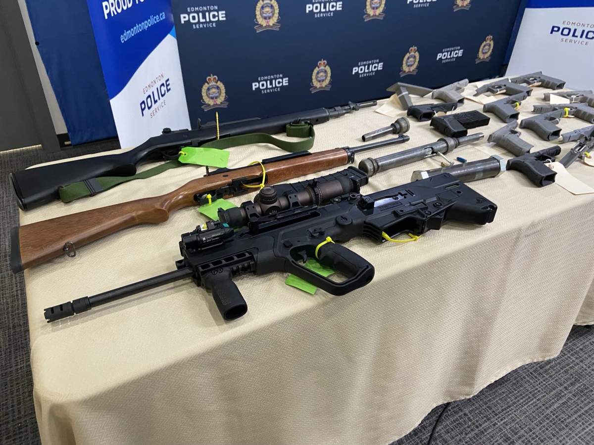 A 29-year-old Edmonton man is facing more than 40 charges after 3D-printed firearms were seized following an investigation with ties to Quebec.