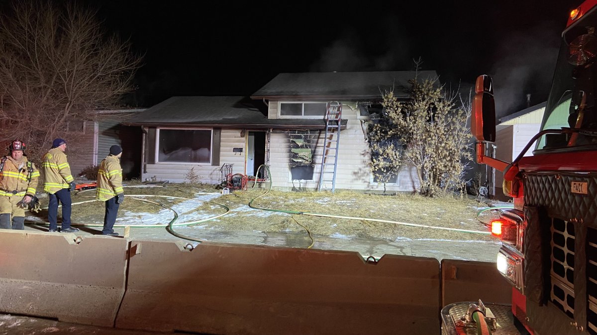 Fire at a house in Edmonton along 87th Avenue near 63rd Street.