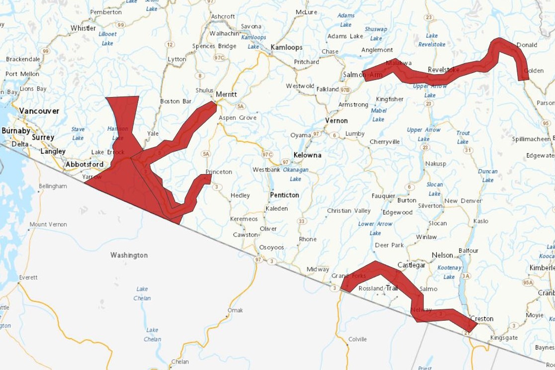 Четири предупреждения за времето са издадени за части от Британска