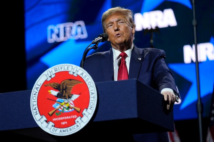 ‘No one will lay a finger on your firearms’ in 2nd term, Trump tells NRA