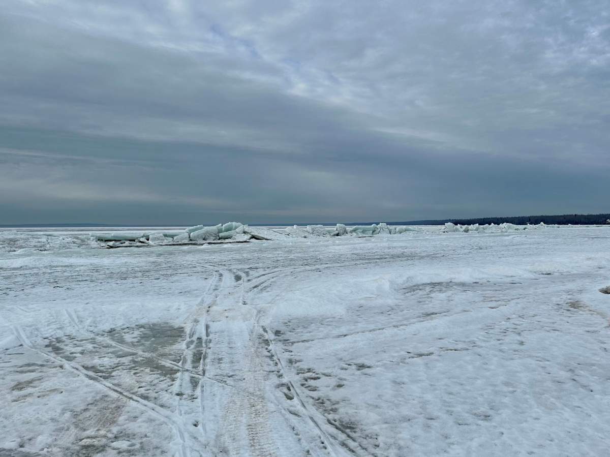 RCMP are reminding drivers to stay off the ice after two vehicles fell through Calling Lake this week.