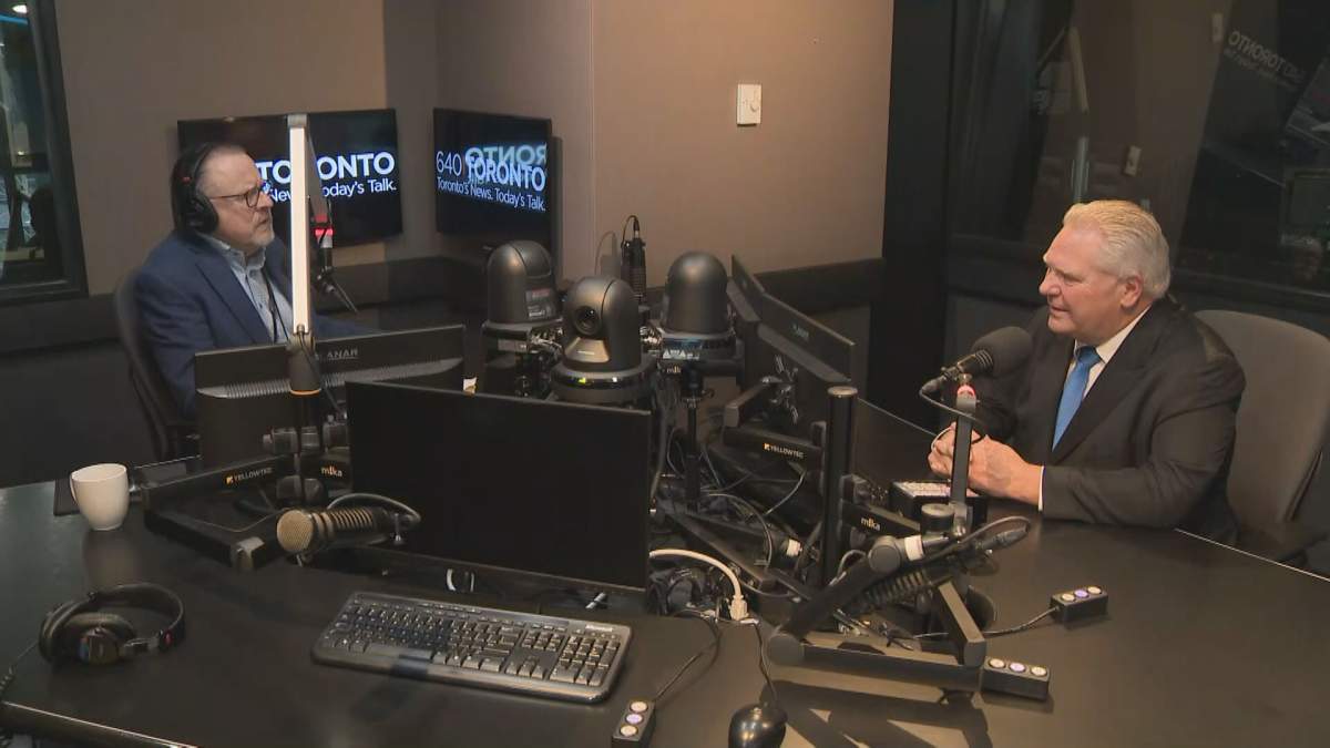 Ontario Premier Doug Ford in the AM 640 studio with John Oakley.
