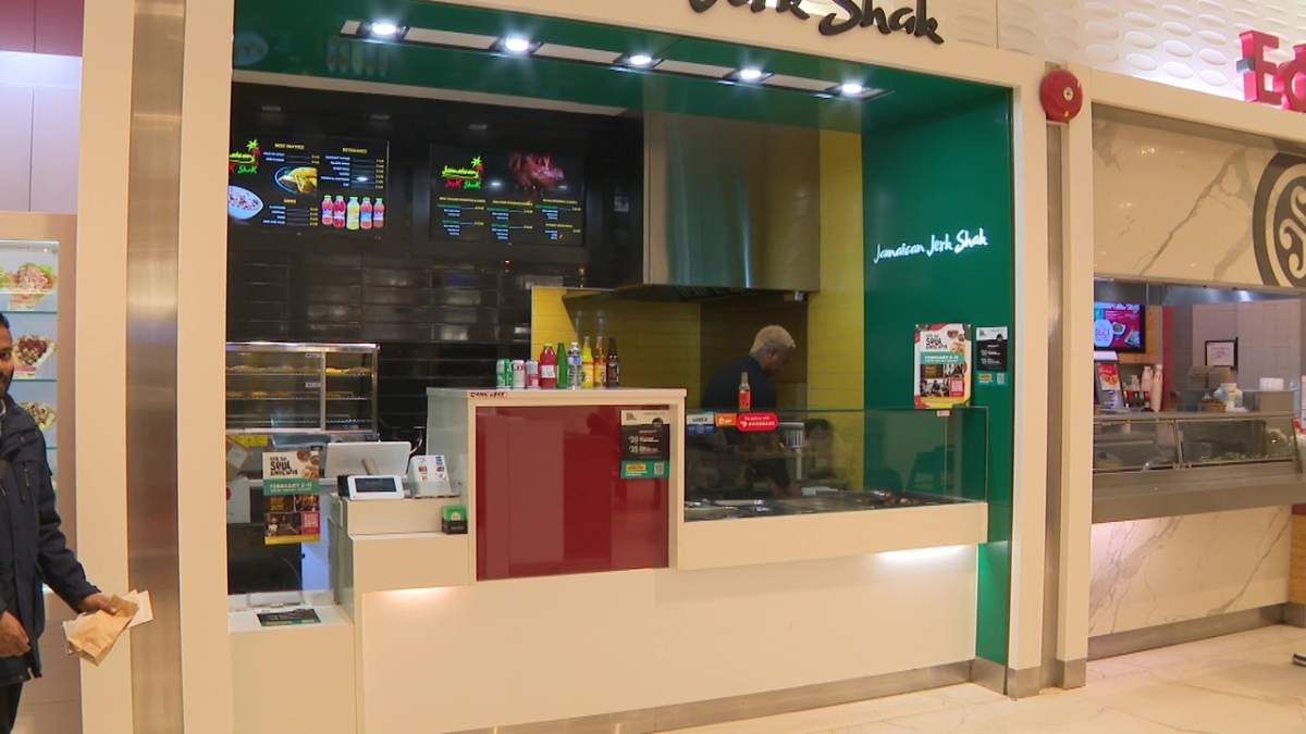 Matthew Dubidad at their eatery Jamaican Jerk Shak in the Phase 3 food court at West Edmonton Mall.