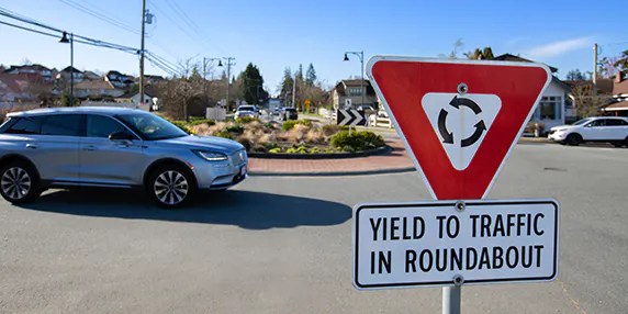File photo of a roundabout in B.C.