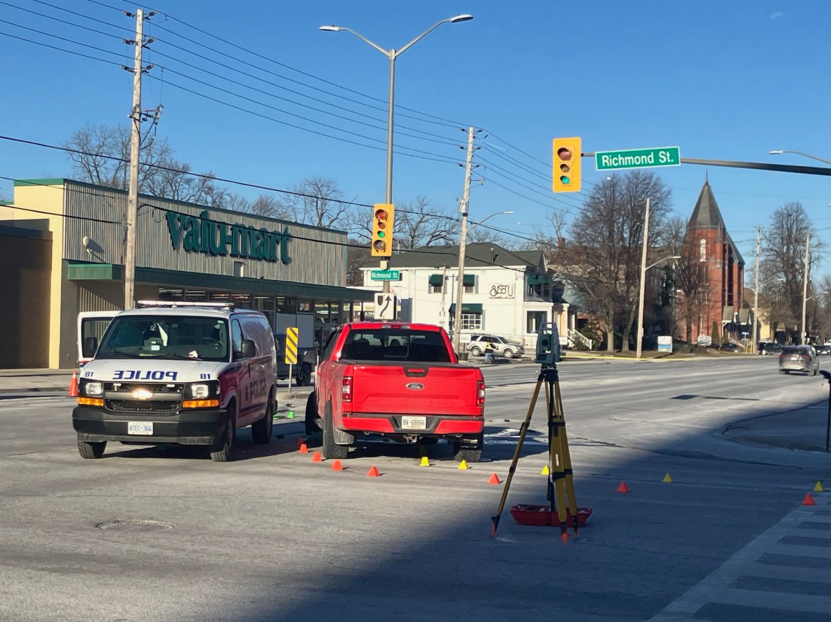 A London, Ont., police officer has been transferred to hospital following a serious crash in the city's downtown core Thursday afternoon.