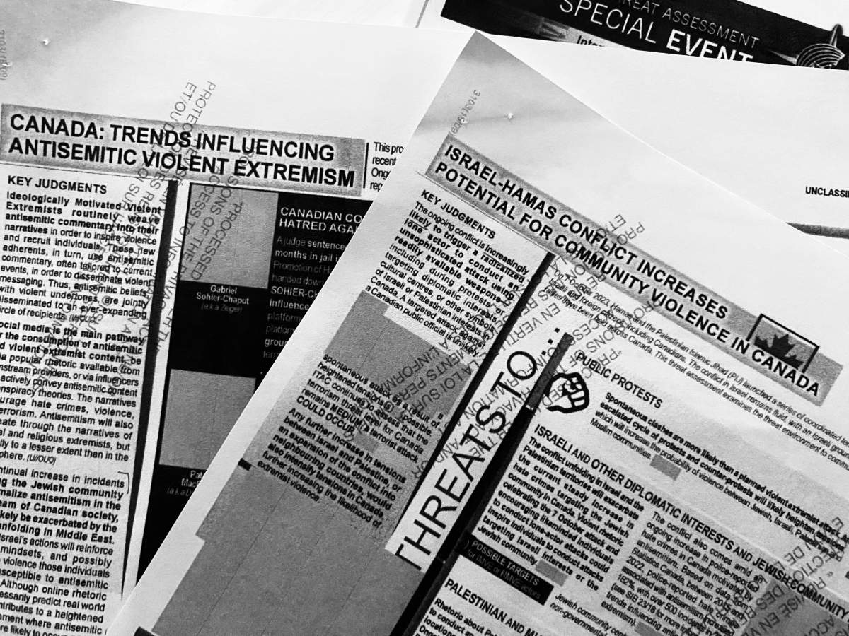 Federal government threat assessment reports released to Global News.