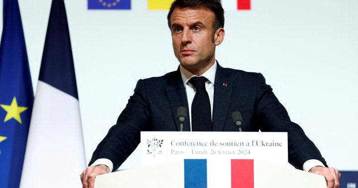 Френският президент Еманюел Макрон каза в понеделник, че изпращането на западни войски