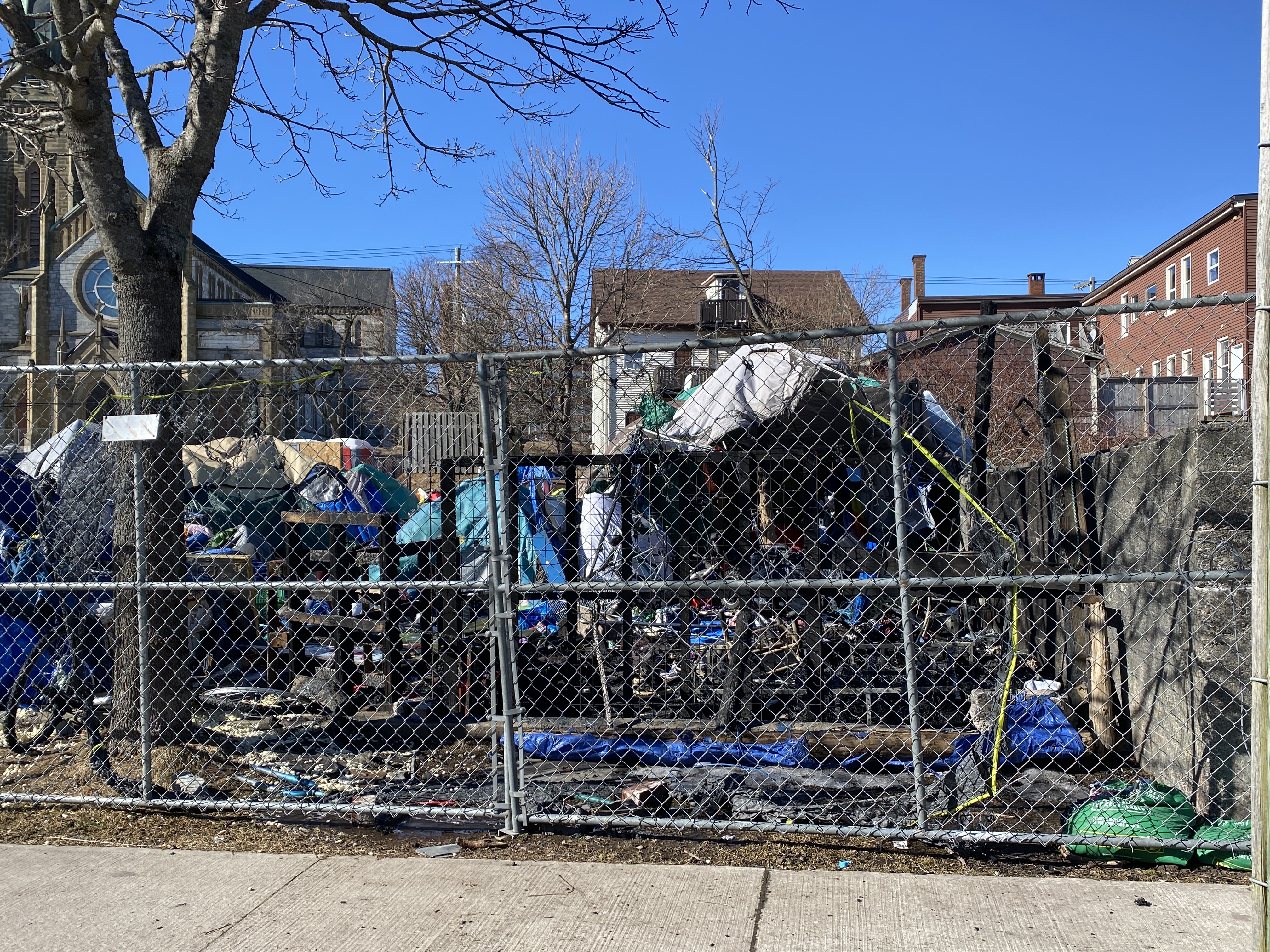 Tent fire breaks out at Saint John homeless encampment, no injuries reported