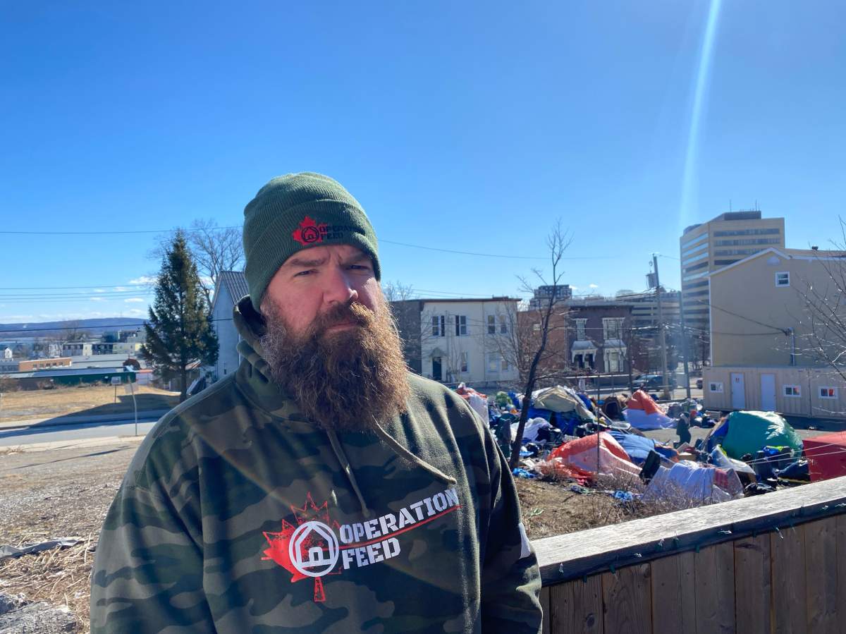 Resident Derrick May says he’s concerned about the impact of the homeless encampment on the community.