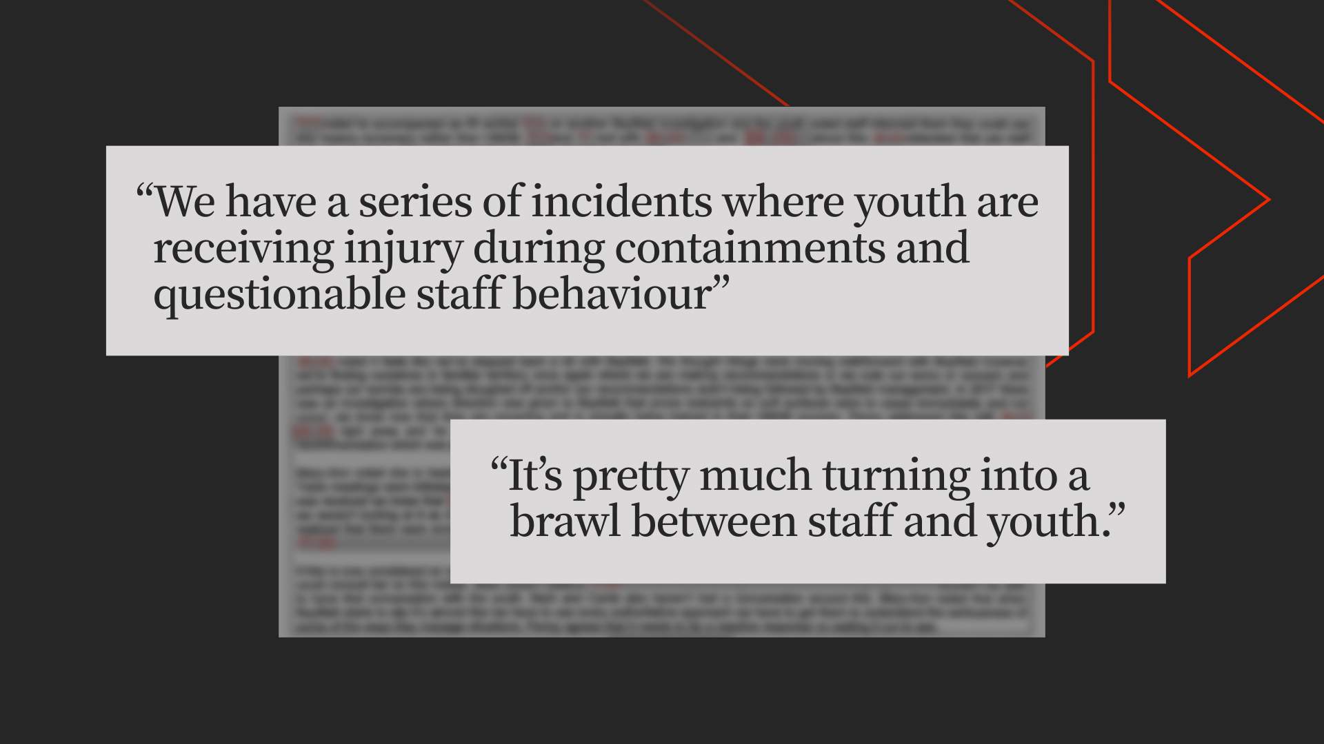 A report prepared by Highland Shores Children’s Aid Society in 2020, and obtained by Global News through a freedom of information request.