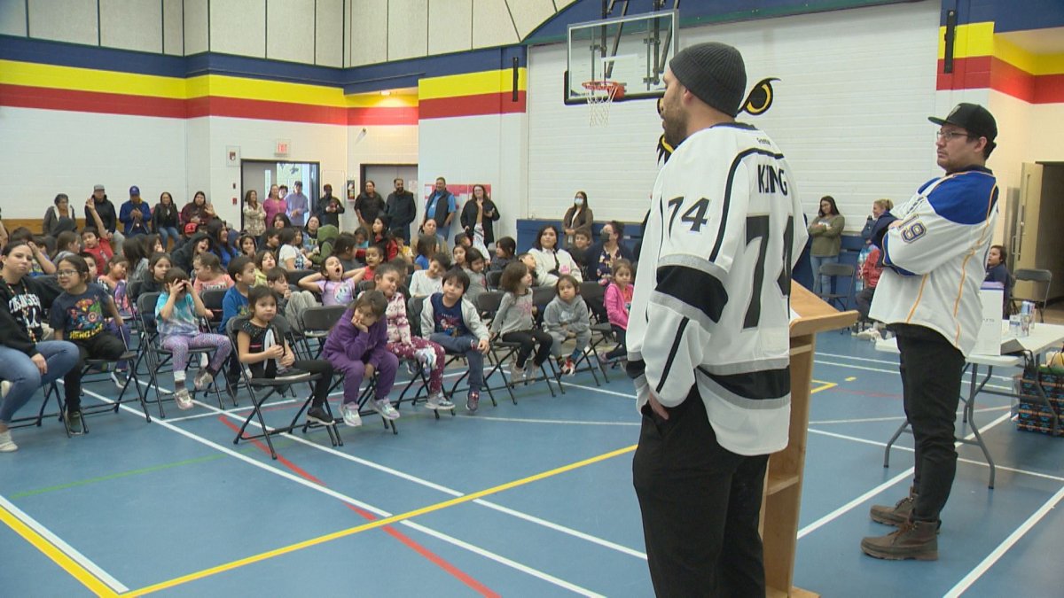 Former NHL players DJ and Dwight King visited Chief Payepot School on the Piapot First Nation to speak to students on what it takes to achieve success.