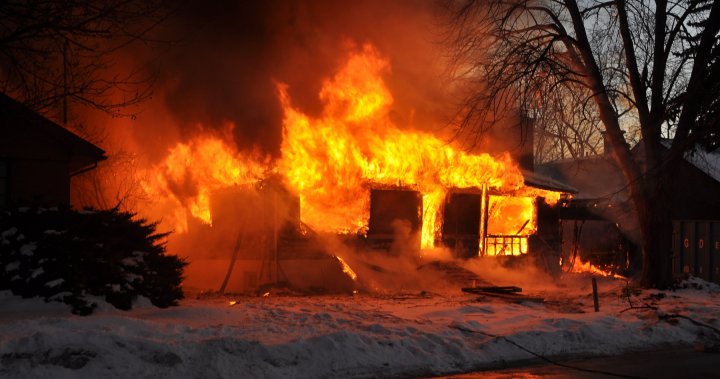 Неотдавнашен пожар, който напълно унищожи дом в Сен Ламбер в
