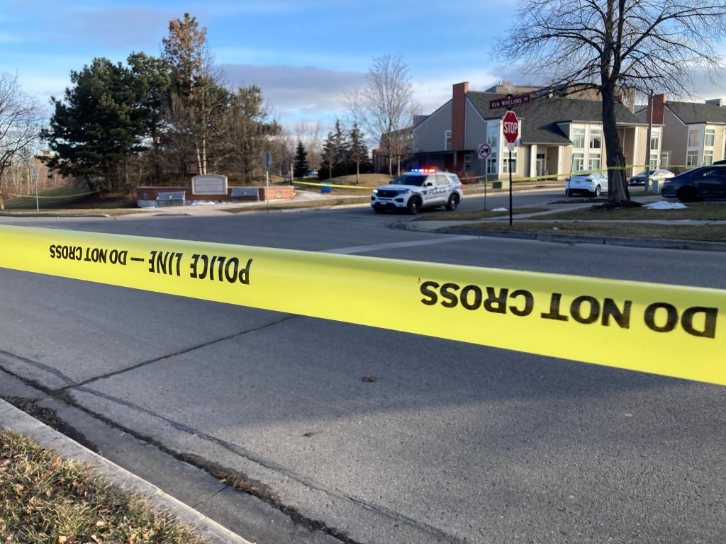 Peel police are on scene after a man was stabbed and robbed at knifepoint in Brampton.