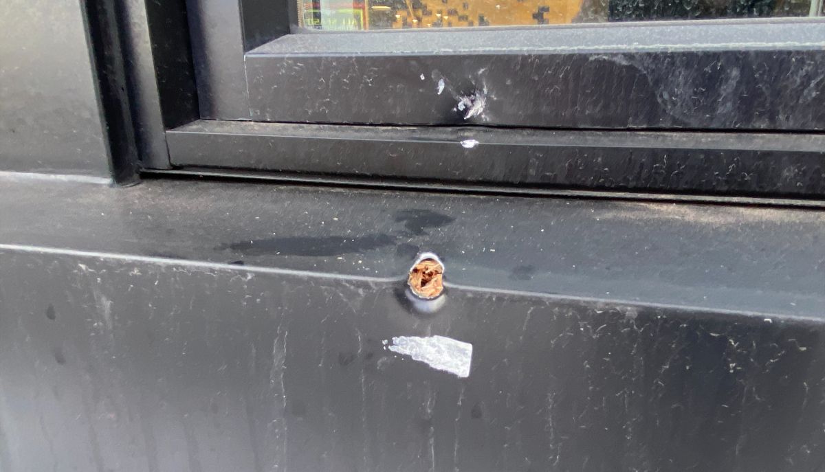 Calgary police were called to the area of 18th Street and 10th Avenue Southwest just after 10 p.m. on Monday night. A bullethole could be seen in a building in the area.