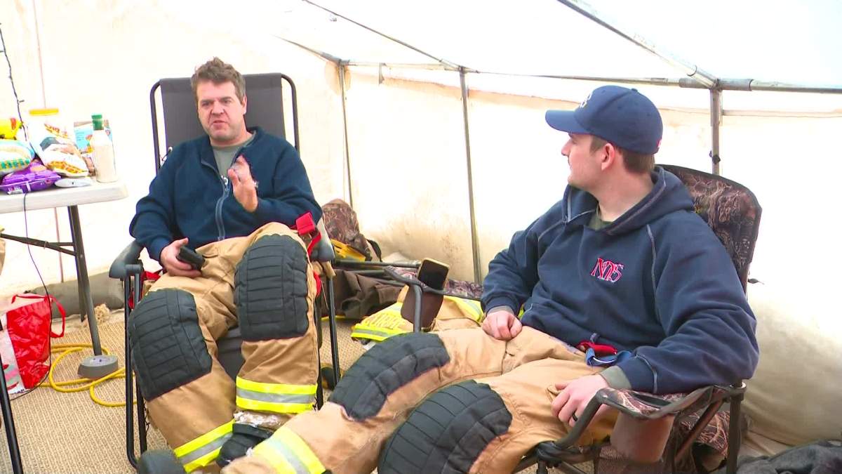 Firefighters campout on the roof of station 2