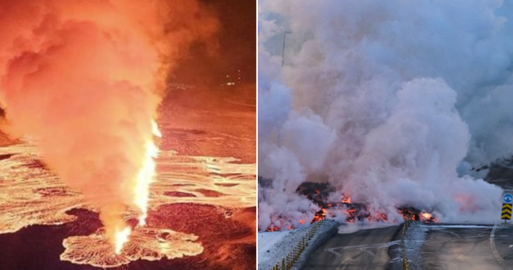 Вулкан в Исландия изригна отново, изпращайки огромни стълбове от лава и пара