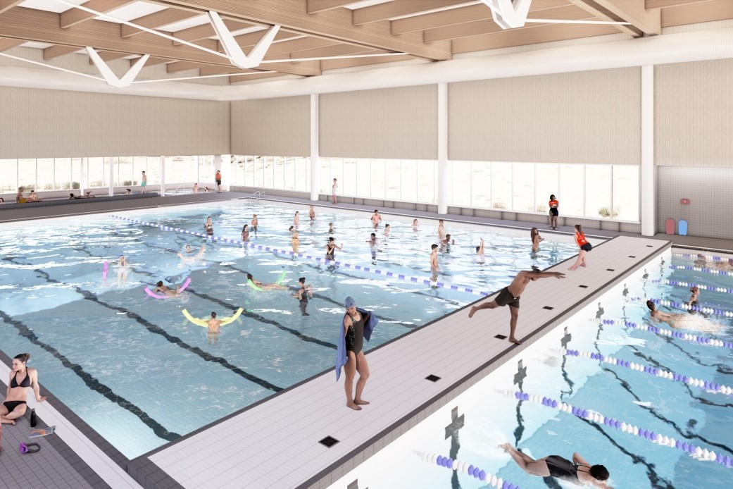 An artist’s concept of what the pool portion of Vernon’s Active Living Centre will look like.