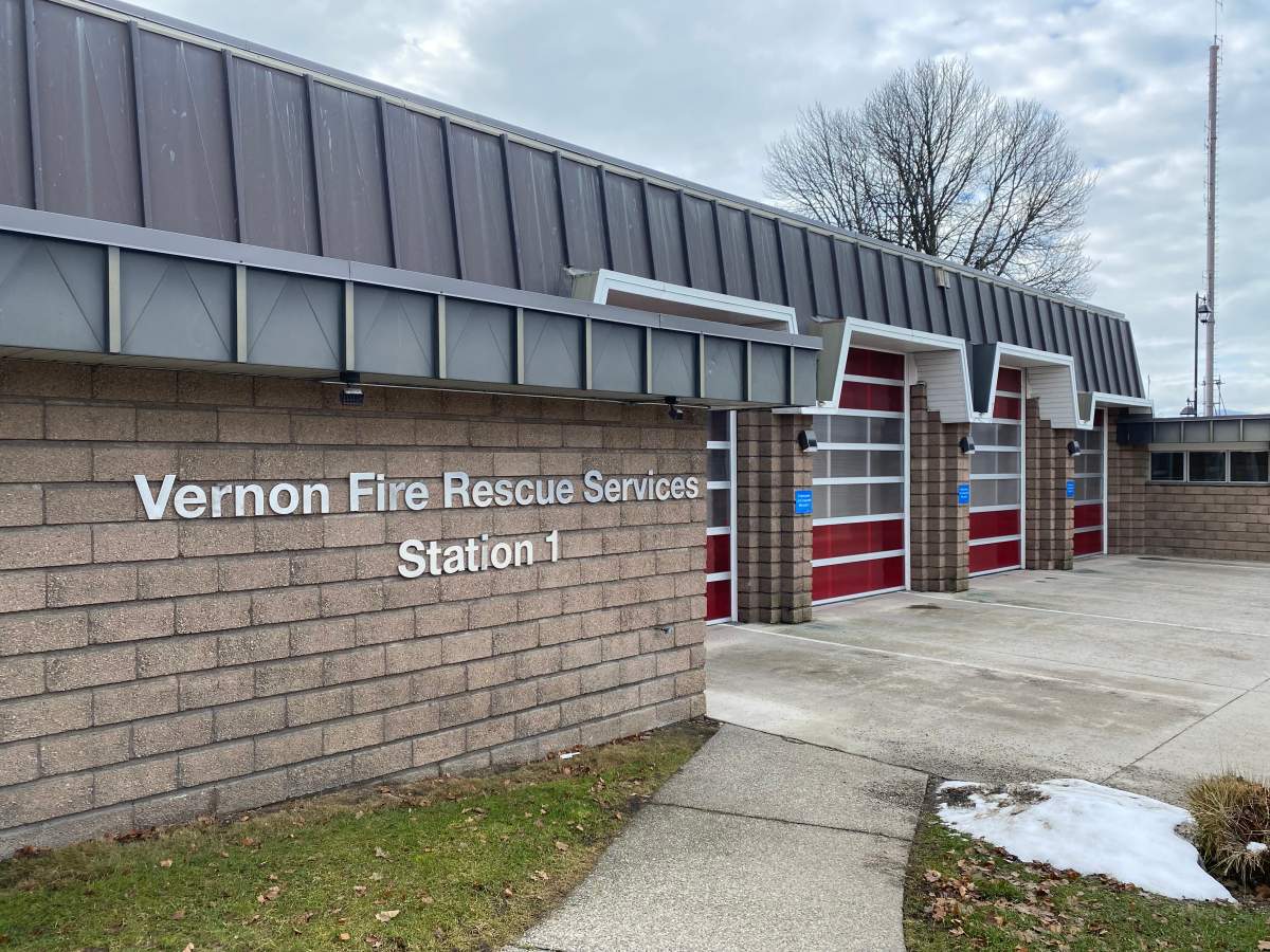 A firehall in Vernon, B.C.