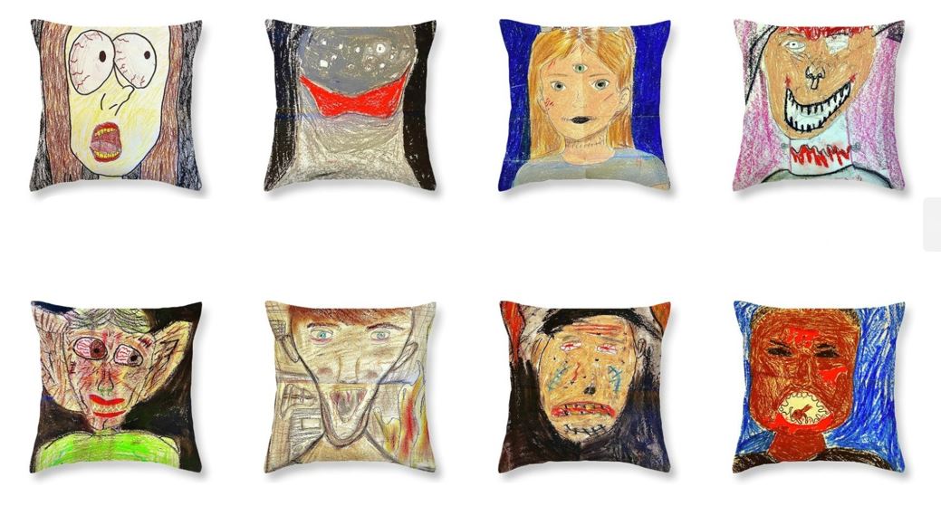 A screenshot of some of the Westwood Junior High School students' artwork found online on Feb. 8, 2023.