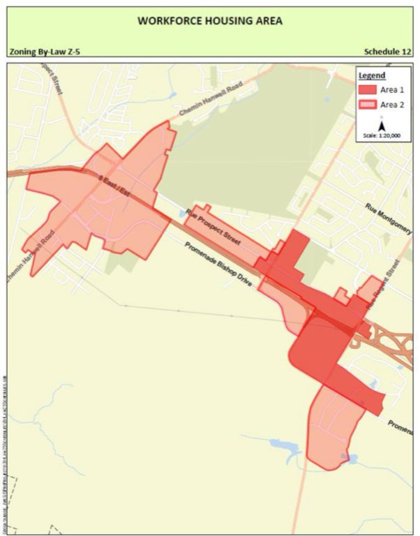 A map of the new housing zones shows red areas where the zones apply.