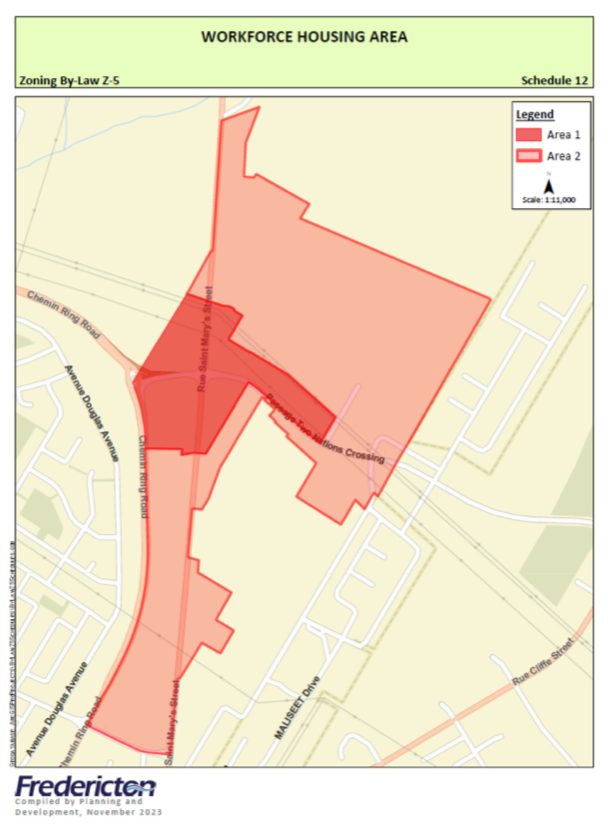 A map of the new housing zones shows red areas where the zones apply.