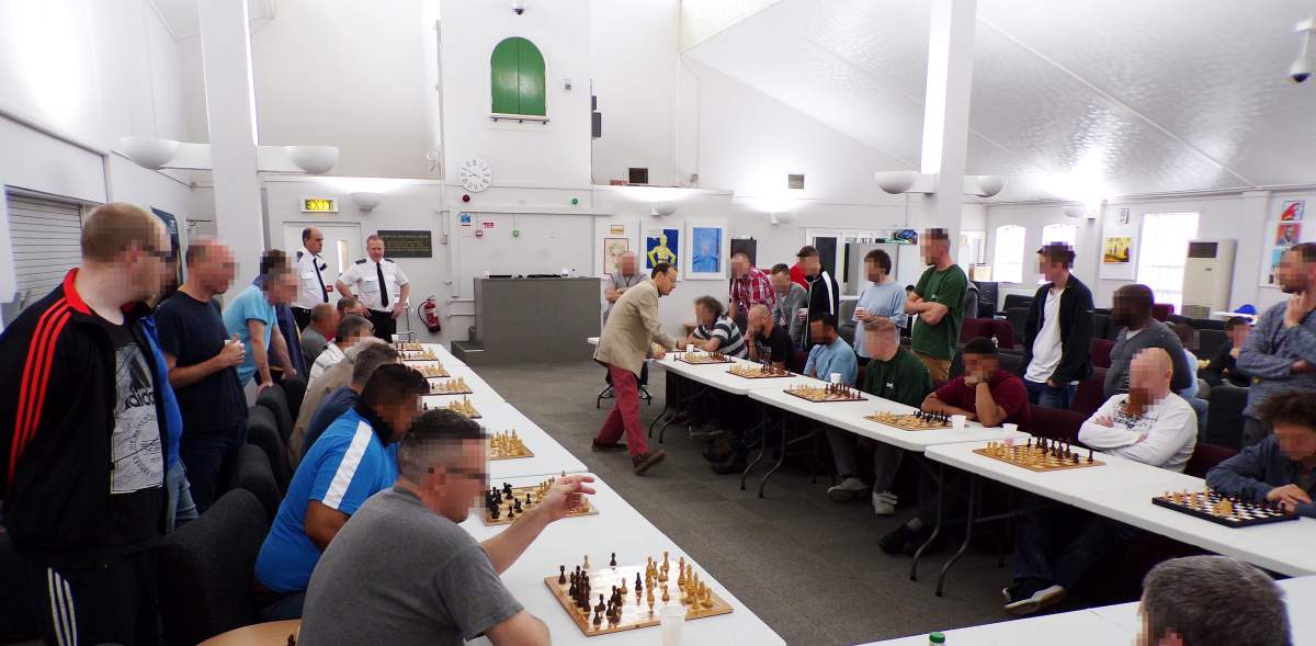 Carl Portman plays multiple inmates at a prison in England.