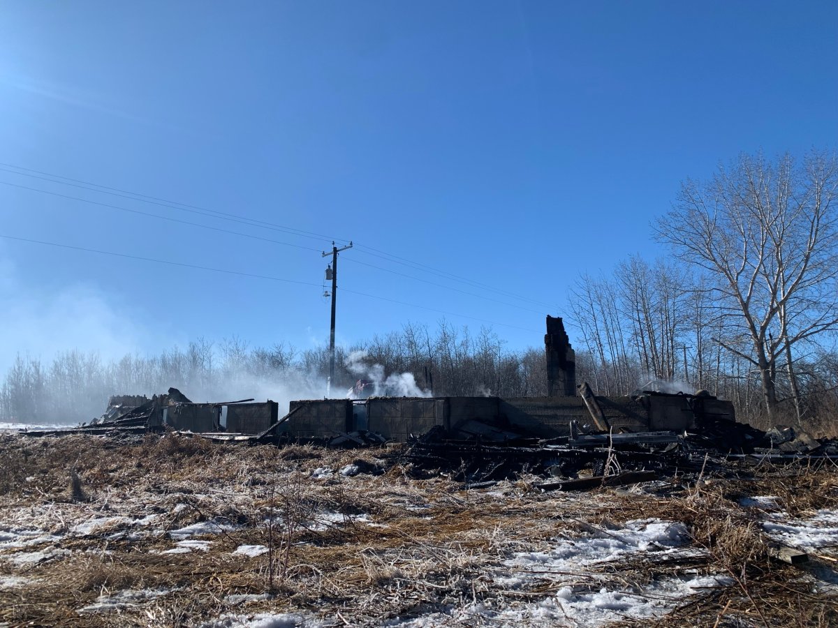 Fire destroyed an abandoned church in north Edmonton overnight.