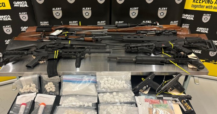 15 огнестрелни оръжия, кокаин и пари, иззети при разследване на наркотици в провинциална Алберта