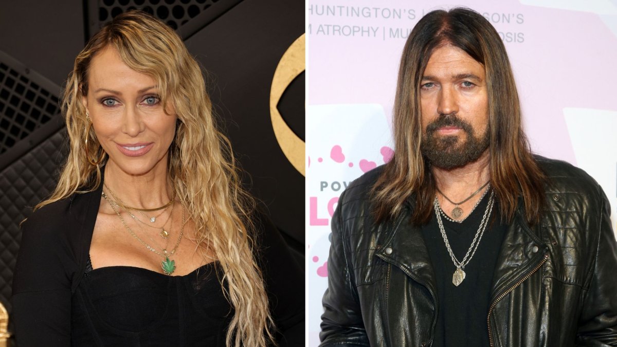 A split image. On the left is Tish Cyrus. On the right is Billy Ray Cyrus.