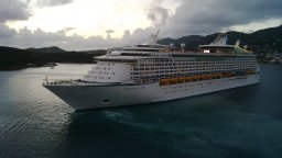 A cruise ship is pictured in a post from an RBC employee in 2016. For years, RBC has been sending its top performers on an annual 'performance cruise' to the Caribbean. But observers say this type of carbon-intensive reward is inappropriate given corporate Canada's claims to emissions reductions and sustainability.