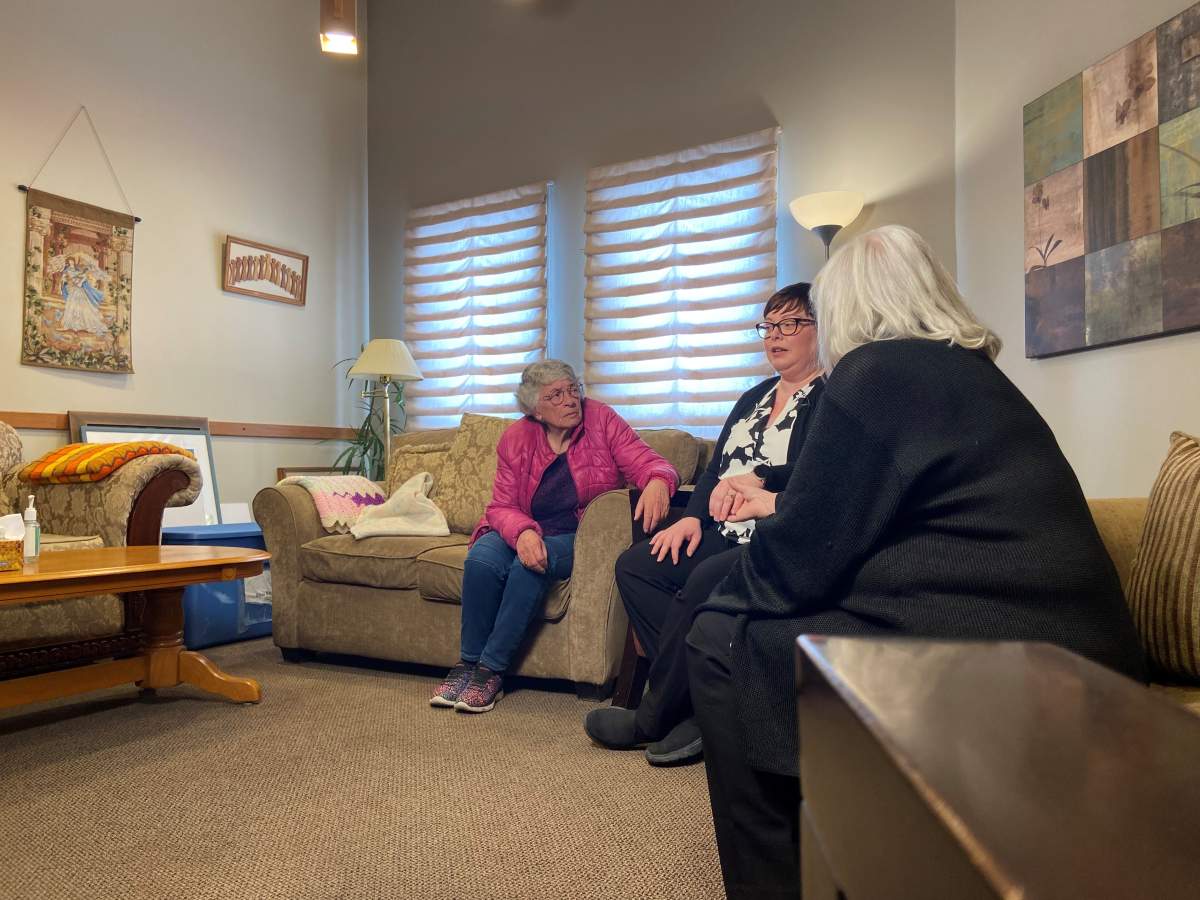 Anne MacKidd, Sean’s mother, with his sister Krista Pardoe and his stepmom Janet Mackidd.