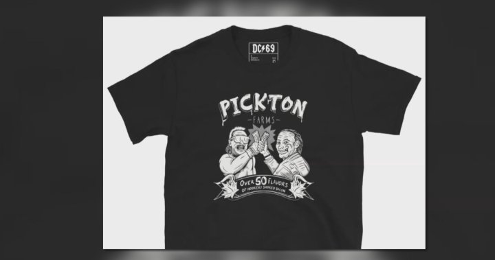 ‘Disturbing’ T-shirt with Robert Pickton holding ‘hookery smoked bacon’ causes outrage